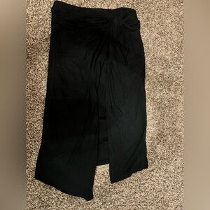 Grace & Lace Black Midi Pencil Skirt with Slit NWT size small